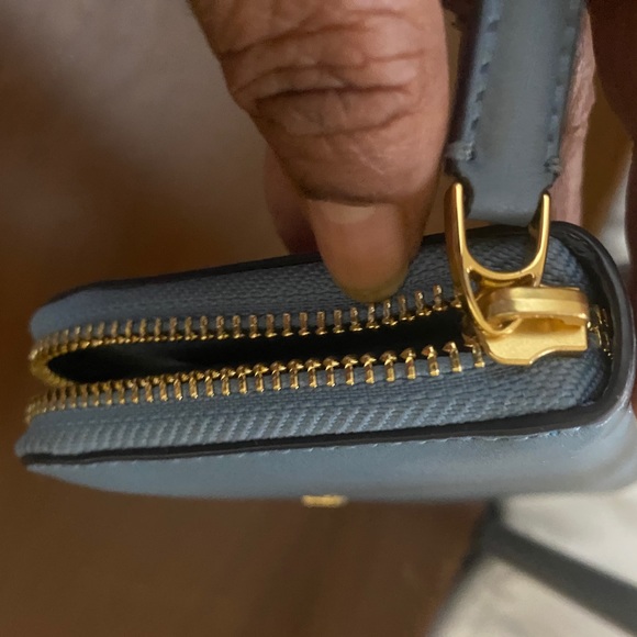 Ralph Lauren Baby Blue  color women’s wallet; gold tone  zip- around closure. - Picture 4 of 4